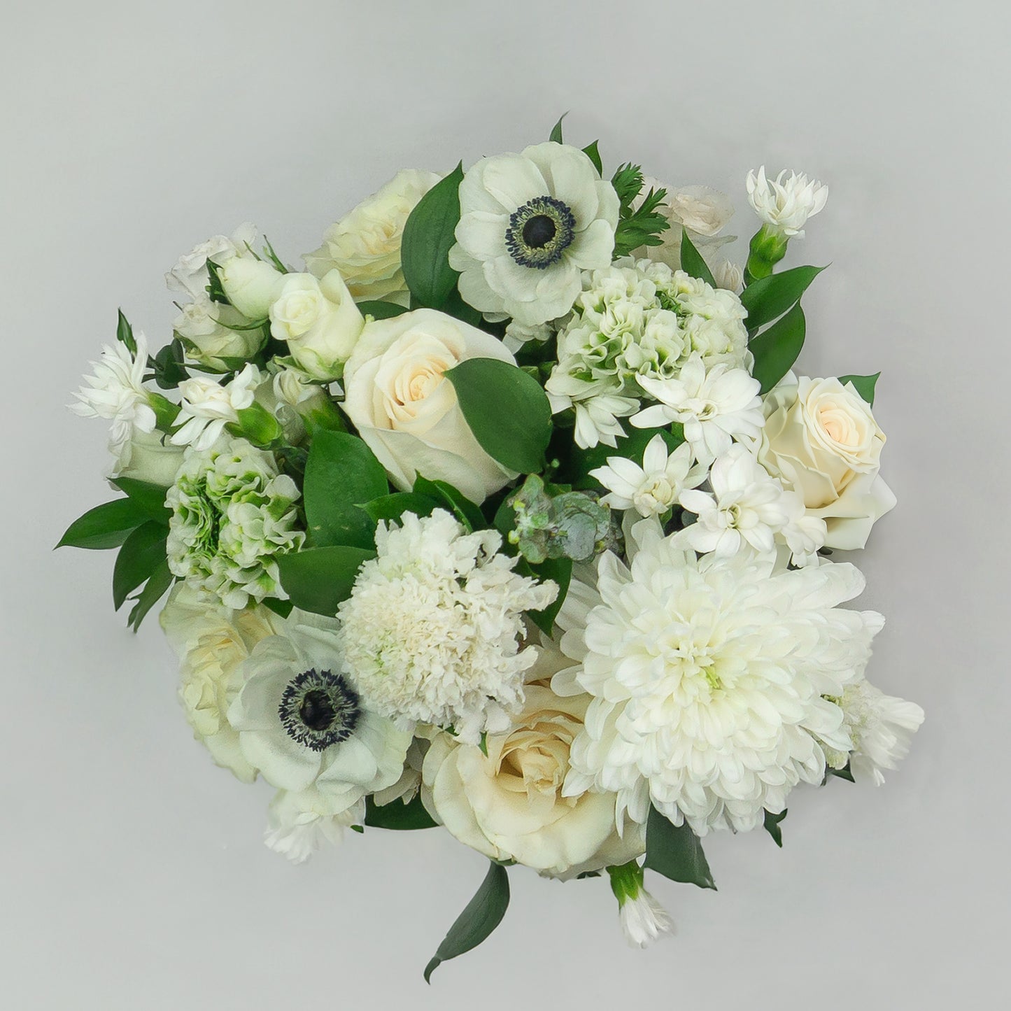 White Monochromatic Handheld Bouquet