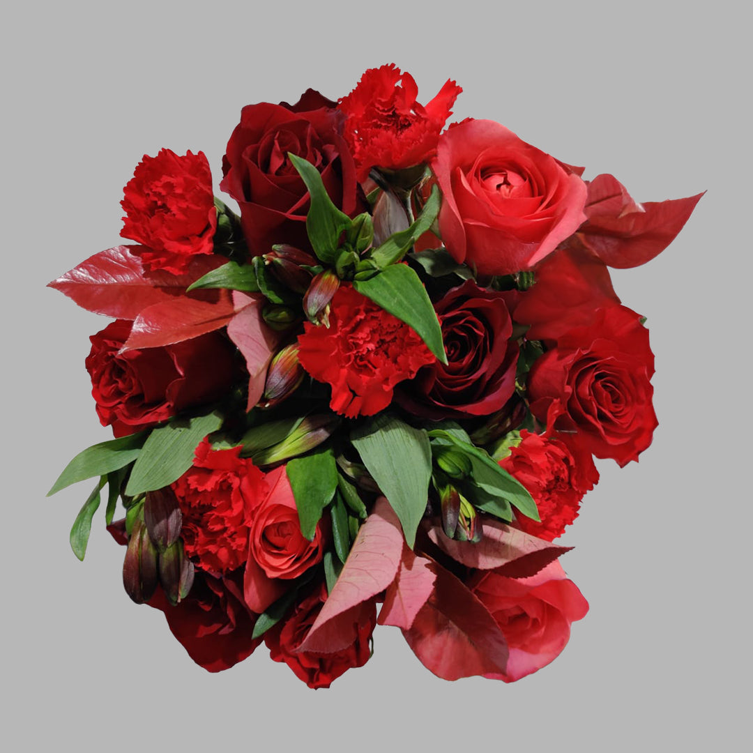 Red Monochromatic Handheld Bouquet