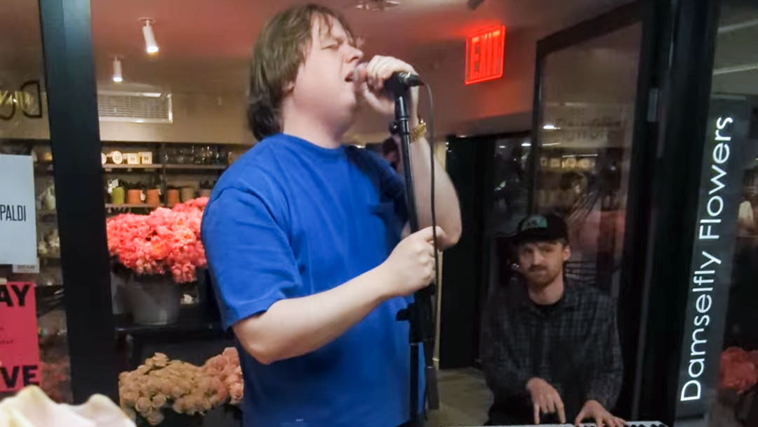 Lewis Capaldi's Surprise Pop-Up at Damselfly Flowers, Penn Station